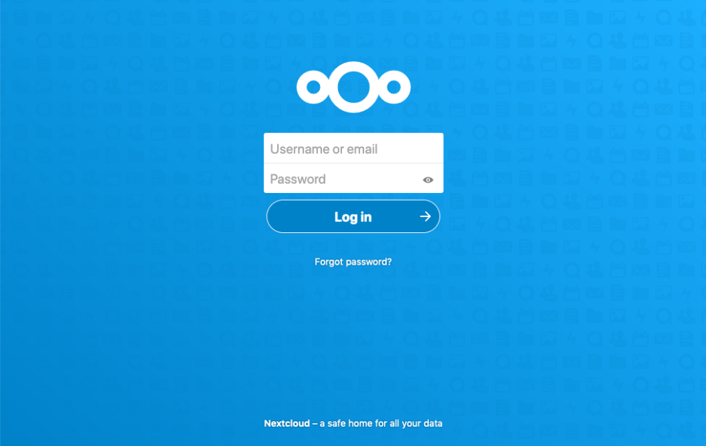 login page
