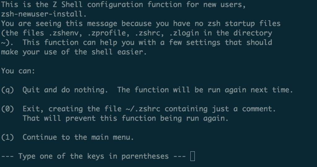 zsh hello