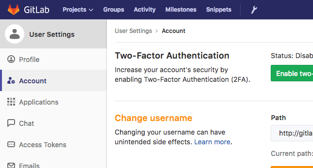 account menu item2
