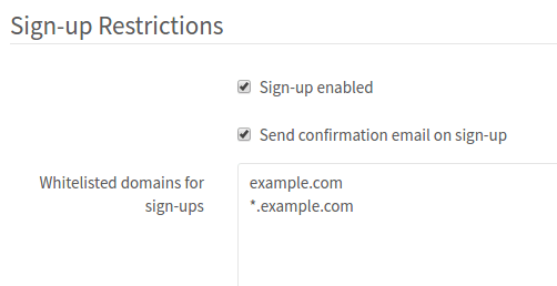 restrict sign ups by domain